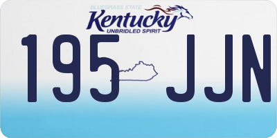 KY license plate 195JJN