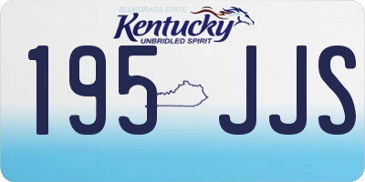 KY license plate 195JJS