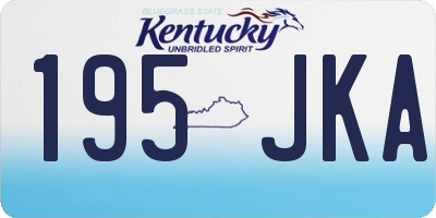 KY license plate 195JKA