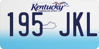 KY license plate 195JKL