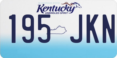 KY license plate 195JKN