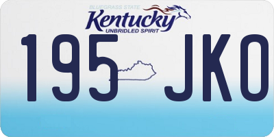 KY license plate 195JKO