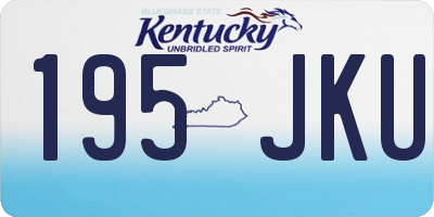 KY license plate 195JKU