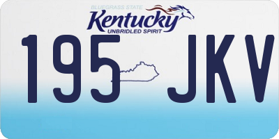 KY license plate 195JKV