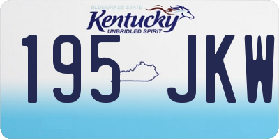 KY license plate 195JKW