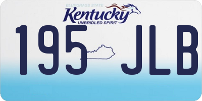 KY license plate 195JLB