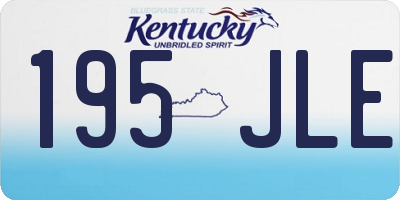 KY license plate 195JLE