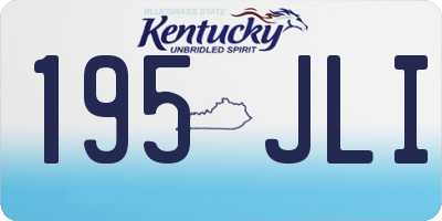 KY license plate 195JLI