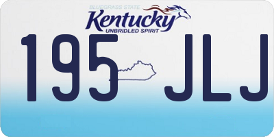 KY license plate 195JLJ