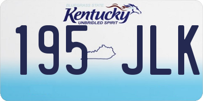 KY license plate 195JLK