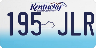 KY license plate 195JLR