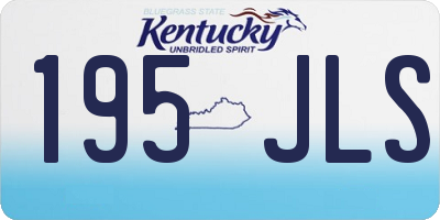KY license plate 195JLS
