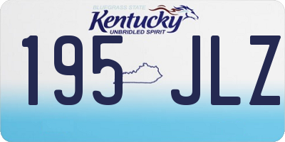 KY license plate 195JLZ