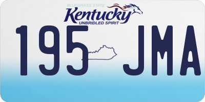 KY license plate 195JMA