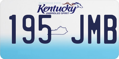 KY license plate 195JMB