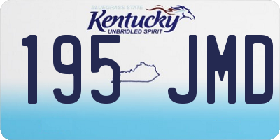 KY license plate 195JMD