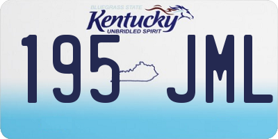 KY license plate 195JML