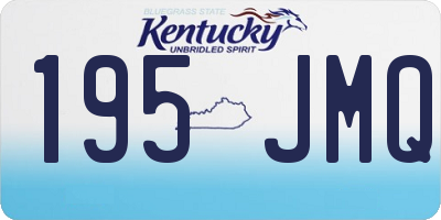 KY license plate 195JMQ