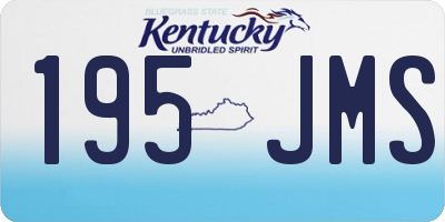 KY license plate 195JMS