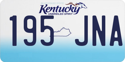 KY license plate 195JNA