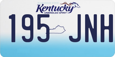 KY license plate 195JNH
