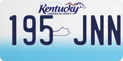 KY license plate 195JNN