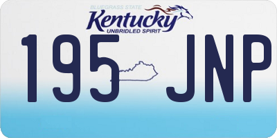 KY license plate 195JNP