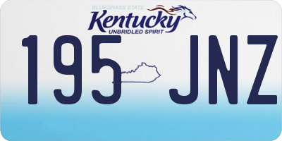 KY license plate 195JNZ