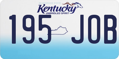 KY license plate 195JOB