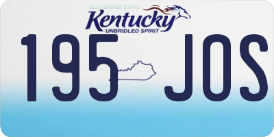 KY license plate 195JOS
