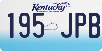 KY license plate 195JPB
