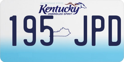 KY license plate 195JPD