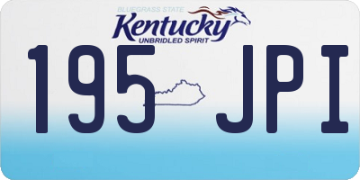KY license plate 195JPI