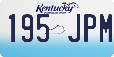 KY license plate 195JPM