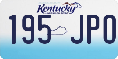 KY license plate 195JPO