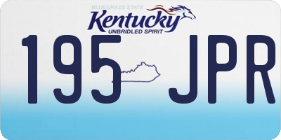 KY license plate 195JPR