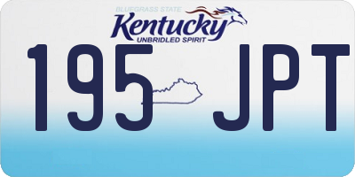KY license plate 195JPT