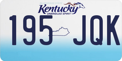 KY license plate 195JQK