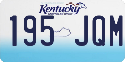 KY license plate 195JQM