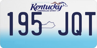 KY license plate 195JQT