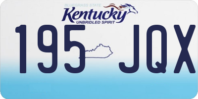 KY license plate 195JQX