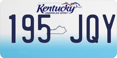 KY license plate 195JQY