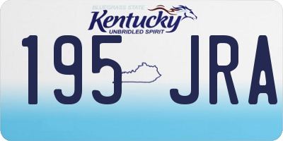 KY license plate 195JRA