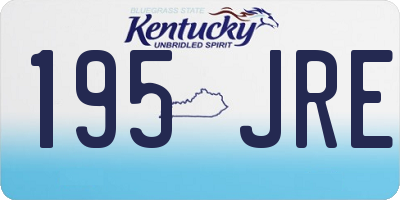 KY license plate 195JRE