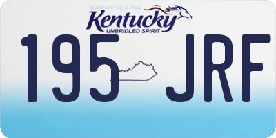 KY license plate 195JRF