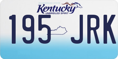 KY license plate 195JRK