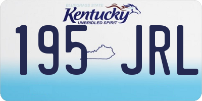 KY license plate 195JRL