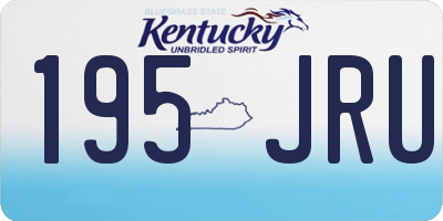 KY license plate 195JRU