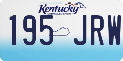 KY license plate 195JRW