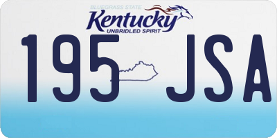 KY license plate 195JSA